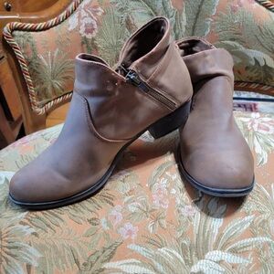 American Rag Taupe Side-Zip Ankle Booties